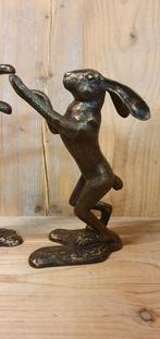 HAZEN / RAMMELAARS / bronzen beeld, Dierenbeeld, Nieuw, Info@huisentuindecoratiemarie.nl, Huis en tuin decoratie marie