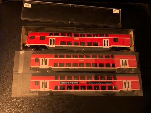 Fleischmann H0, DB dubbeldekker set, Hobby en Vrije tijd, Modeltreinen | H0, Zo goed als nieuw, Wagon, Gelijkstroom, Fleischmann