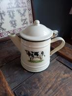 Emaille kannetje met koe, Antiek en Kunst, Antiek | Emaille, Ophalen of Verzenden