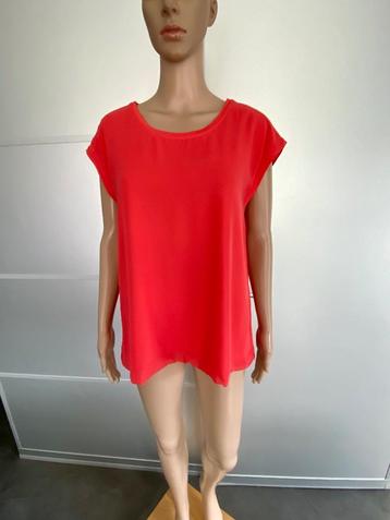 J377 Laurel maat 40=M blouse top koraal-rood beschikbaar voor biedingen