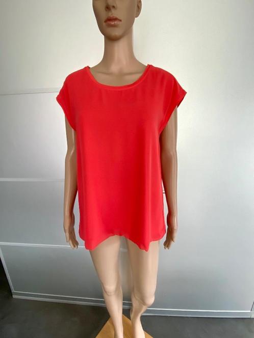 J377 Laurel maat 40=M blouse top koraal-rood, Kleding | Dames, Blouses en Tunieken, Zo goed als nieuw, Maat 38/40 (M), Rood, Ophalen of Verzenden