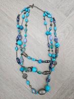 Turquoise Ketting - Laagjes - Zo Goed Als Nieuw, Ophalen of Verzenden, Zo goed als nieuw, Blauw, Overige materialen