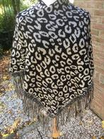 Poncho, mooie dierenprint, one size, Verzenden, Zo goed als nieuw, Maat 46/48 (XL) of groter, Zwart