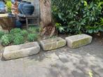 3 oude hardstenen troggen, Tuin en Terras, Waterpartijen en Fonteinen, Ophalen, Gebruikt, Graniet, Waterornament