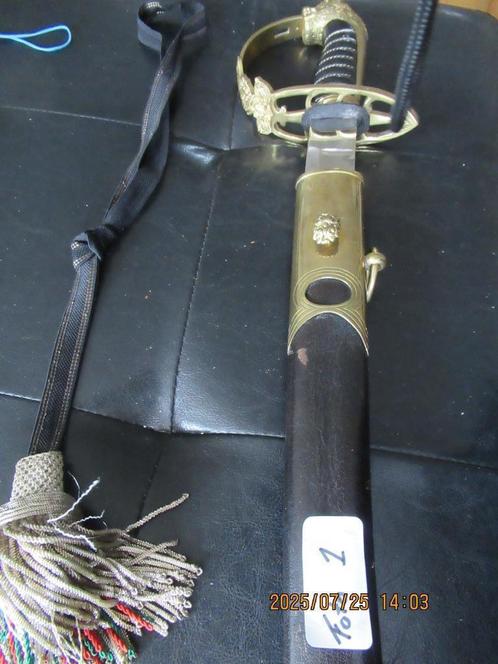 Sabel Officierssabel met Leeuwenkop, Verzamelen, Militaria | Algemeen, Landmacht, Zwaard of Sabel, Overige gebieden, Ophalen