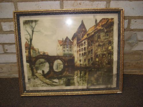 drukzeef oudje    Pont Malines, Antiek en Kunst, Kunst | Schilderijen | Klassiek, Ophalen of Verzenden