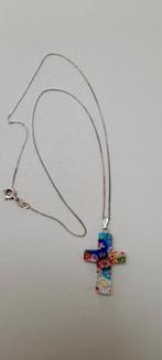 Zilveren ketting met murano, Met hanger, Ophalen of Verzenden, Zo goed als nieuw, Zilver