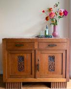 Antiek dressoir roze marmer blad, Huis en Inrichting, Kasten | Dressoirs, Ophalen, Zo goed als nieuw, 25 tot 50 cm