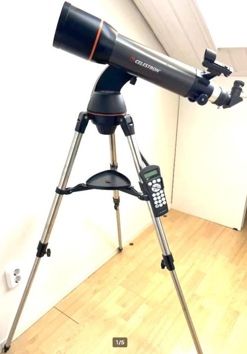 Celestron NexStar 102 SLT GOTO zeer compleet, Audio, Tv en Foto, Optische apparatuur | Telescopen, Zo goed als nieuw, Lenzentelescoop (refractor)