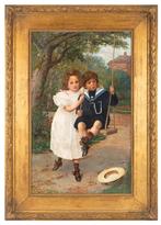 Evert Jan Boks (1838-1914) Schilderij op doek, gesigneerd, Ophalen