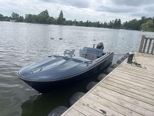 Blauwe spitfire boot met 15pk 4takt, inclusief dekzeil, Watersport en Boten, Speedboten, Gebruikt, 3 tot 6 meter, Benzine, Minder dan 70 pk