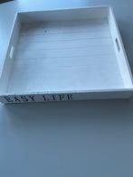 Dienblad hout wit 49,5 bij 49,5 cm, Ophalen, Nieuw, Rechthoekig, Hout