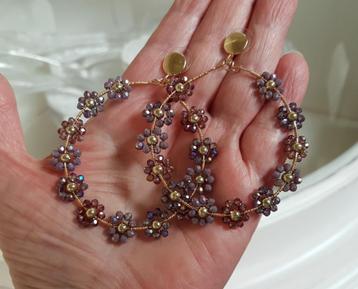 Flower Oorbellen Brown / Gold beschikbaar voor biedingen