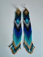 Lange oorbellen uit Ecuador 16cm NIEUW!, Hangers, Blauw, Nieuw, Ophalen of Verzenden