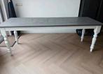 Steigerhouten Eettafel 220cm - Wit & Grijs, Huis en Inrichting, Tafels | Eettafels, Ophalen, Gebruikt, 200 cm of meer, 50 tot 100 cm