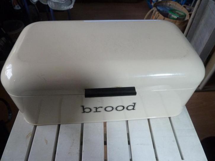 Cremé retro Brood trommel "Brood", Verzamelen, Retro, Huis en Inrichting, Ophalen of Verzenden