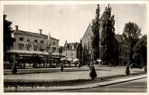 Zeist, Plantsoen t Rond en Hotel Hermitage, Verzamelen, Ansichtkaarten | Nederland, Gelopen, Utrecht, 1920 tot 1940, Ophalen of Verzenden