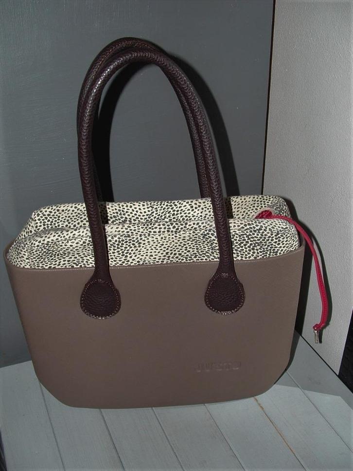 Justo Ju'sto tas damestas donker(!)bruin, Sieraden, Tassen en Uiterlijk, Tassen | Damestassen, Zo goed als nieuw, Handtas, Bruin