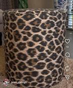 Handgemaakte poef leopard, Ophalen of Verzenden, Nieuw, Rond, Minder dan 50 cm