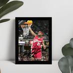 Lebron James gedrukte handtekening ingelijst NBA Cleveland, Sport en Fitness, Basketbal, Ophalen of Verzenden