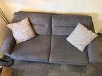 Slaapbank antraciet Seats&Sofas, Huis en Inrichting, Banken | Bankstellen, Ophalen, Zo goed als nieuw, Rechte bank, Stof