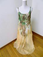 L15 SENSATION lange voile jurk geel groen roze M 38/40, Kleding | Dames, Geel, Nieuw, Ophalen of Verzenden, Onder de knie