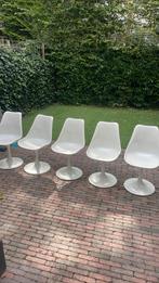 Tulp stoelen replica 5 voor 250 euro, Huis en Inrichting, Stoelen, Ophalen, Kunststof, Gebruikt, Wit