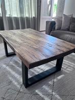 Mooie zwaar houten salontafel, Ophalen, 100 tot 150 cm, 50 tot 100 cm, Zo goed als nieuw