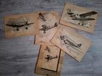 Prachtige schetsen vliegtuigen ( zeldzaam), Verzamelen, Foto's en Prenten, Ophalen of Verzenden, Voor 1940, Zo goed als nieuw