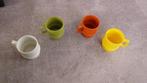 4 retro bekers van tupperware, Huis en Inrichting, Keuken | Tupperware, Ophalen of Verzenden, Beker of Kan