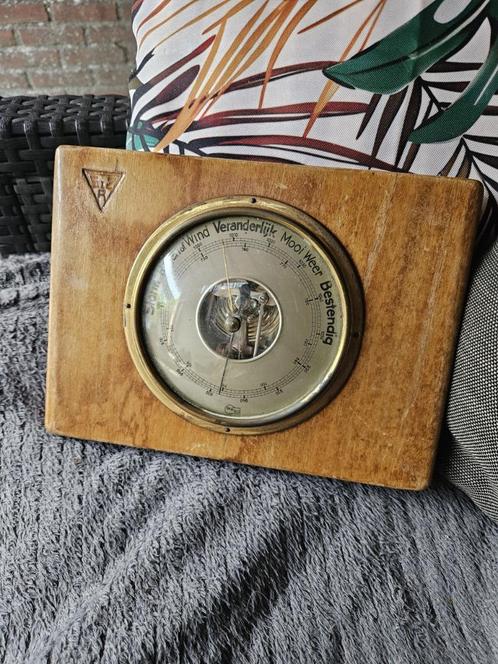 Mooi werkend antiek Barigo Barometer op originele houten pla, Audio, Tv en Foto, Weerstations en Barometers, Gebruikt, Barometer