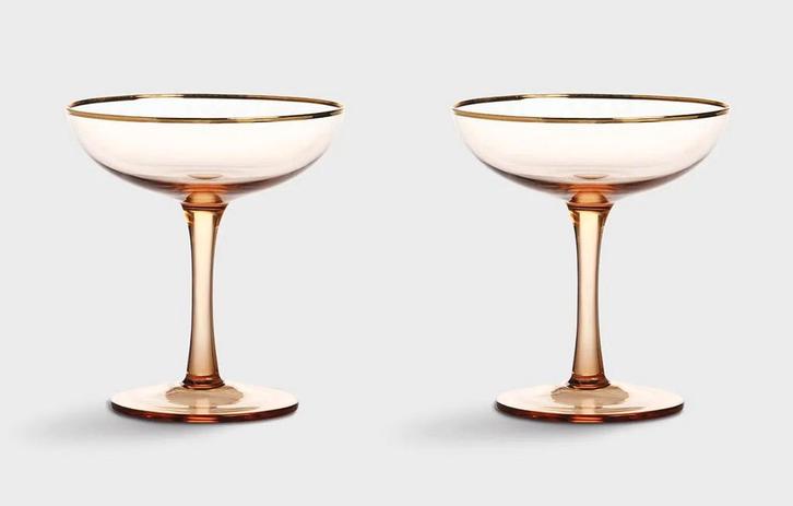 2 champagnecoupes &Klevering Amsterdam. NIEUW in doos!, Huis en Inrichting, Woonaccessoires | Kandelaars en Kaarsen, Nieuw, Minder dan 25 cm