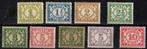 Curaçao nr. 44c, 48Aa, 50-53, 56 Cijfer 1915-1931 ongebruikt, Postzegels en Munten, Ophalen of Verzenden, Postfris