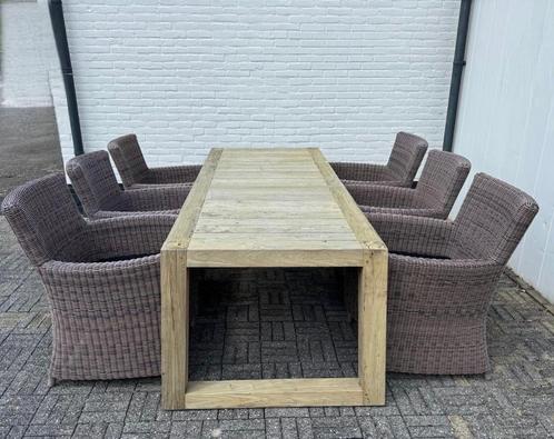 Max en Luuk Mason Tuinset Borek, Tuin en Terras, Tuinsets en Loungesets, Gebruikt, Teakhout, Stoel, Ophalen of Verzenden