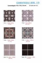 Originele Nieuwe Cementtegels 17x17 cm, Doe-het-zelf en Verbouw, Tegels, Overige materialen, Nieuw, Minder dan 20 cm, 10 m² of meer