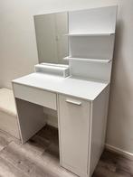 Kaptafel/make-uptafel met spiegel en opbergruimte, Ophalen, 100 tot 150 cm, 50 tot 100 cm, Zo goed als nieuw