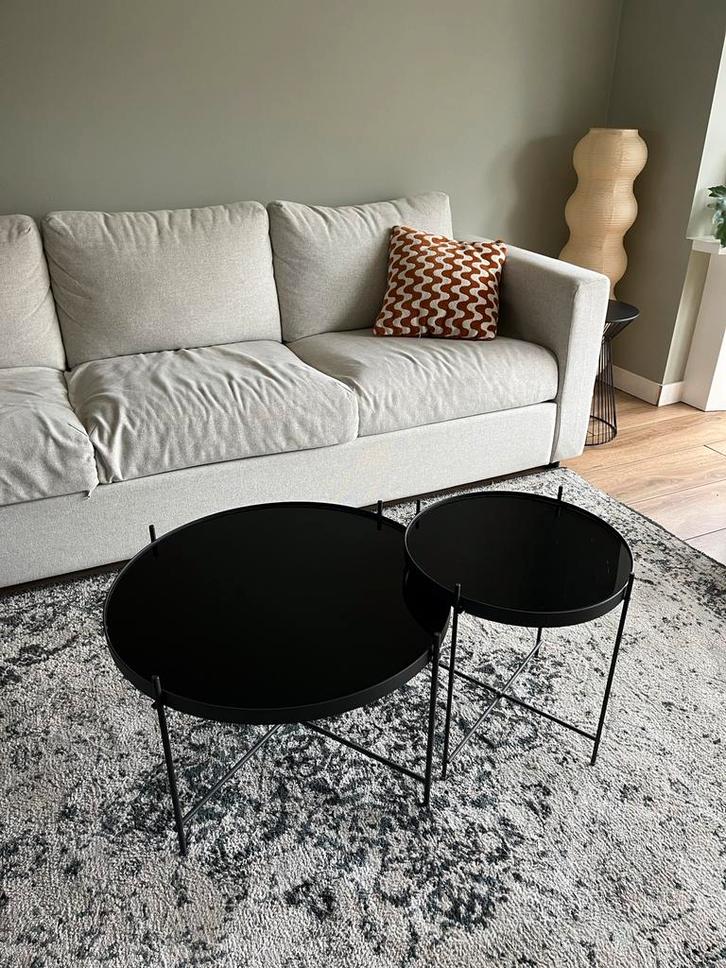 Salontafel Set zuiver, Huis en Inrichting, Tafels | Bijzettafels, Gebruikt, Rond, Minder dan 45 cm, Minder dan 55 cm, Metaal of Aluminium