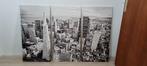 Drieluik Schilderij Stadsgezicht, Ophalen, Zo goed als nieuw, Schilderij, 75 cm of meer