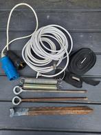 Caravan accessoires tv kabel stroomkabel stormband compleet, Ophalen of Verzenden, Gebruikt
