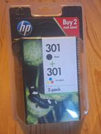 2-pack HP 301 Inktcartridge (zwart + kleuren), Ophalen of Verzenden, Nieuw, Cartridge, Hp