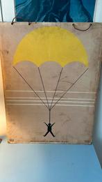 Antieke schoolplaat parachute Posma Smit Cornel, Ophalen of Verzenden
