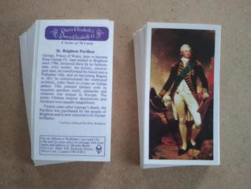 Queen Elizabeth I-II complete set 50 tea cards o.a. Beatles beschikbaar voor biedingen