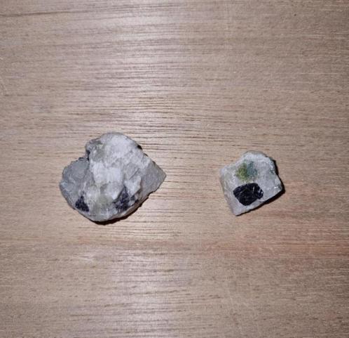 Witte Calciet met Amethist - Noorwegen, Verzamelen, Mineralen en Fossielen, Mineraal, Ophalen of Verzenden