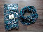 Colsjaal. Ronde sjaal. Blauw met gekleurd patroon. Nieuw! 7, Ophalen of Verzenden, Nieuw, Sjaal