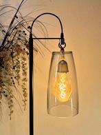 Vloerlamp "Glazen Kap", Huis en Inrichting, Lampen | Vloerlampen, Industrieel ,Decoratief,Retro, Design., 150 tot 200 cm, Zo goed als nieuw