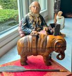 Antieke Inktpot olifant  black forest zwarte woud tabakspot, Ophalen of Verzenden