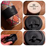 Happy Earth thee/koffie beker | Bamboe, Ophalen of Verzenden, Nieuw