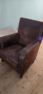 Mooie stevig zittende leren Montel fauteuil, Huis en Inrichting, Stoelen, Ophalen, Gebruikt, Eén