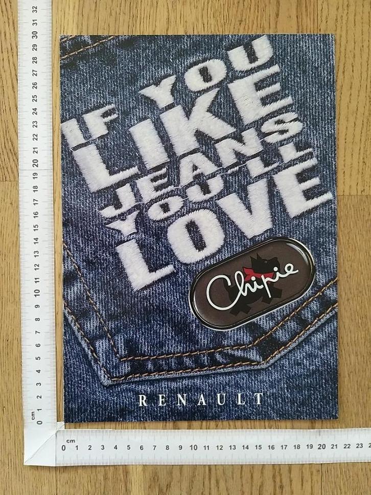 Renault Clio Chipie, folder 1996, Boeken, Auto's | Folders en Tijdschriften, Gelezen, Renault, Ophalen of Verzenden
