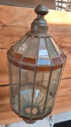 Hanglampen 3 stuks met glas in lood, Huis en Inrichting, Lampen | Hanglampen, Ophalen, Glas, Minder dan 50 cm